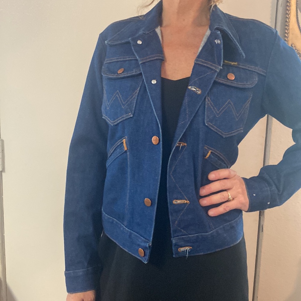 Vintage Wrangler dark denim jacket